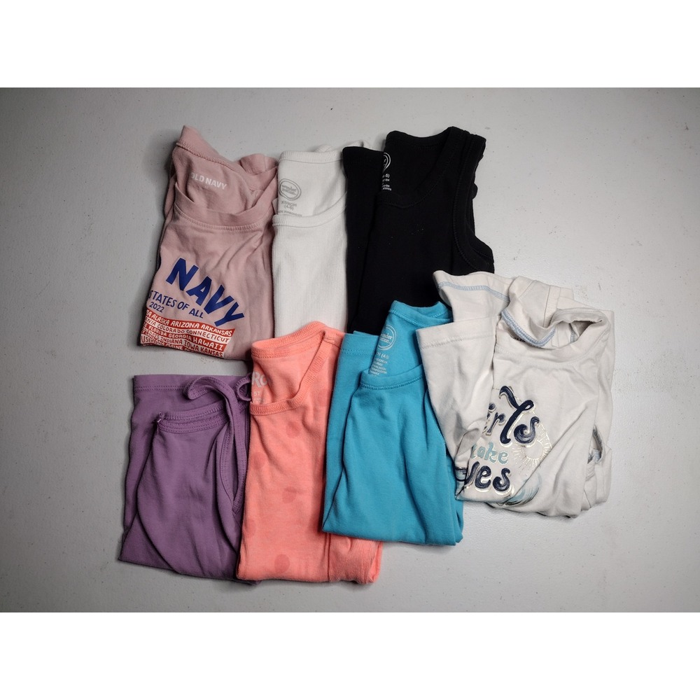 Girls Tank Top Bundle 7pc Old Navy Wonder Nation Childrens Place Size 4/5
